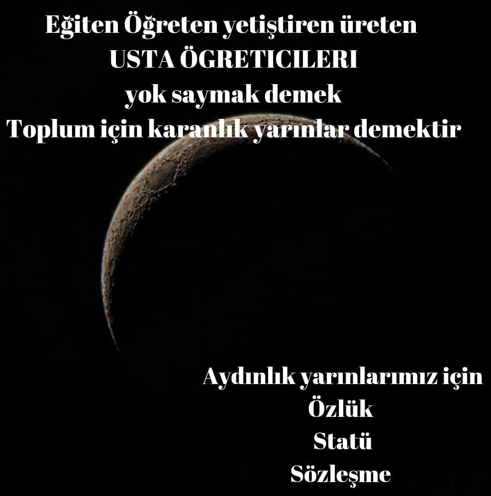 SONGLEREN979677's tweet photo. Devlet büyüklerimiz USTA ÖĞRETİCİLERİN çığliklarini duyana kadar SUSMAYACAĞIZ!!!!!!!

@Yusuf__Tekin 
@mebhbogm
@cengizmete
@CelileErenOKTEN

#ustaöğreticiyeKİMLİKşart
#SonDakika https://t.co/emXs5o6515