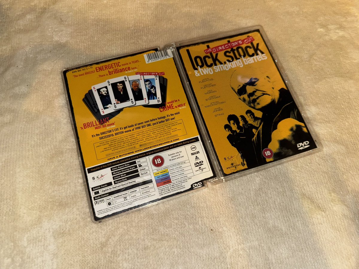 the4kCollectivE's tweet photo. Tonight’s movie, Guy Ritchie’s Lock, Stock and Two Smoking Barrels Director’s Cut @universaluk DVD (in super jewel cd case)
It’s been emotional.
3/3
#NowWatching #LockStock #Cinema4kC #PhysicalMedia #FilmX #FilmTwitter https://t.co/X49yenAQNL