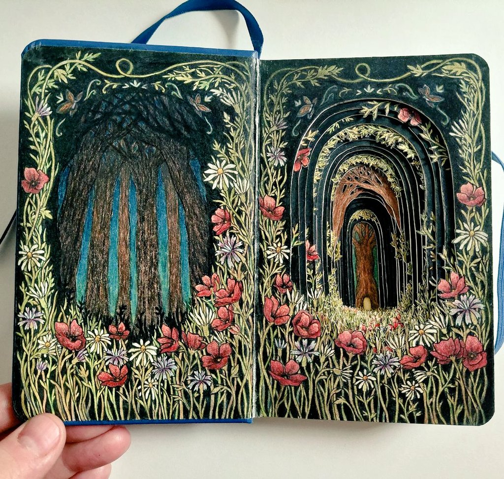 Artist Isobelle Ouzman carves intricate 3D illustrations into discarded books found in dumpsters, recycling bins, and local thrift shops #WomensArt