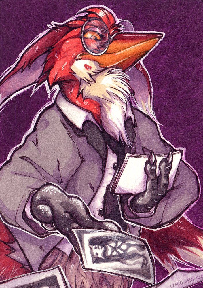 Lynxfang against war (@lynxfang_art) on Twitter photo ACEO for <a href="/Nomad_ina_Mist/">🍳AlmaRoy +16</a> 
Yep, this alien bird really likes to see someone suffering.
#furryart #anthro ACEO for <a href="/Nomad_ina_Mist/">🍳AlmaRoy +16</a> 
Yep, this alien bird really likes to see someone suffering.
#furryart #anthro