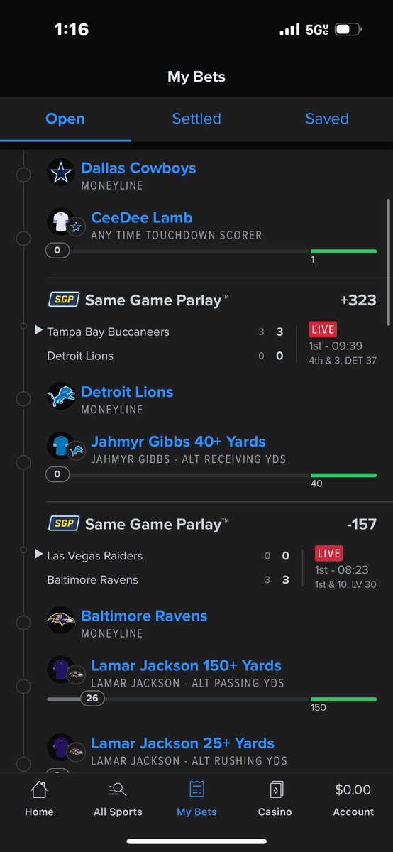 DontKayme's tweet photo. And we off 💸💸
#fanduel #Parlay #betting #nfl #football https://t.co/eqiHfvtob9