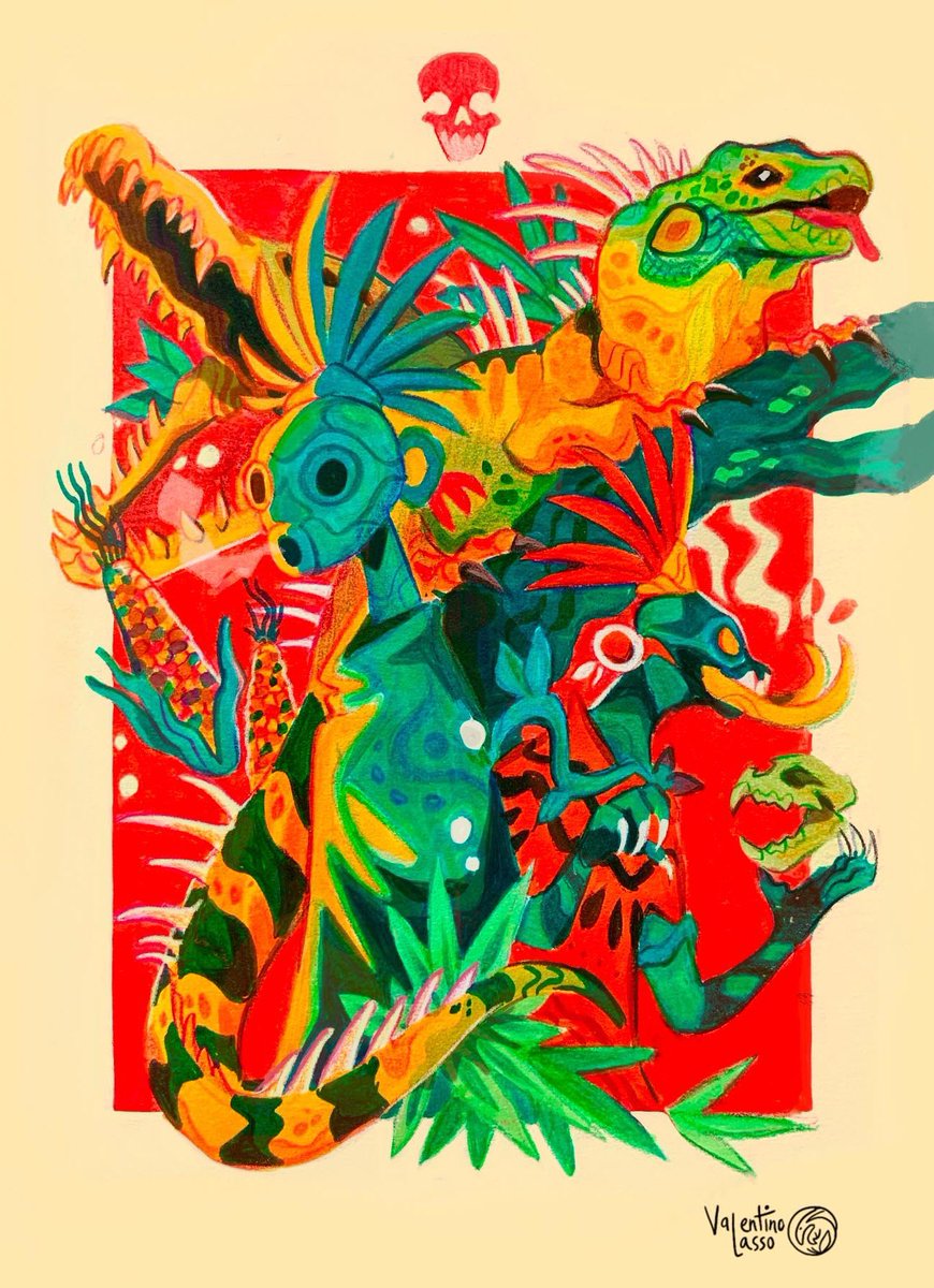 valentino_lasso's tweet image. México, the land of snakes and skulls🇲🇽🌿✨