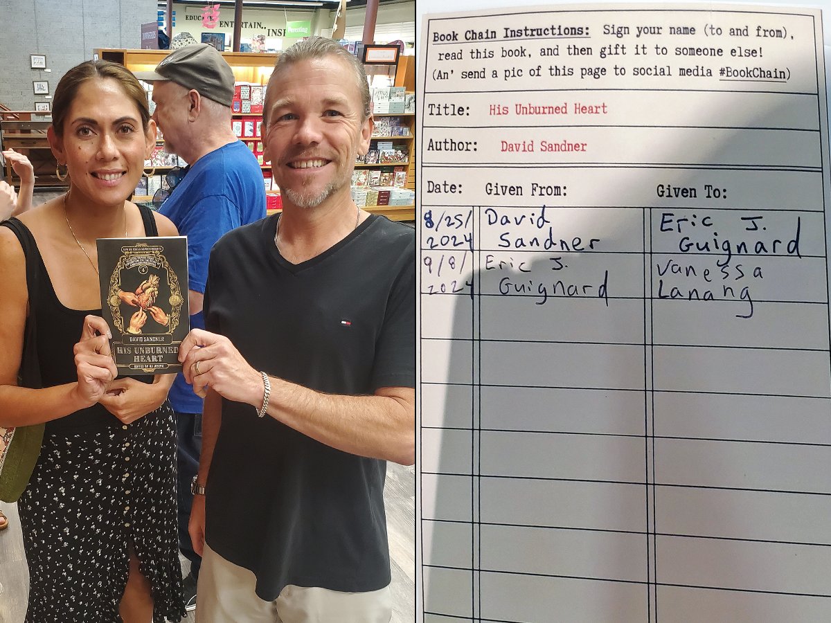 ericjguignard's tweet image. Highlighting #BookChain 9!

HIS UNBURNED HEART (@RDSPress by David Sandner:

Tracked as ericjguignard.blogspot.com/2024/09/book-c…

Where to next? Only chance and the last reader involved may determine! #BookChainChallenge