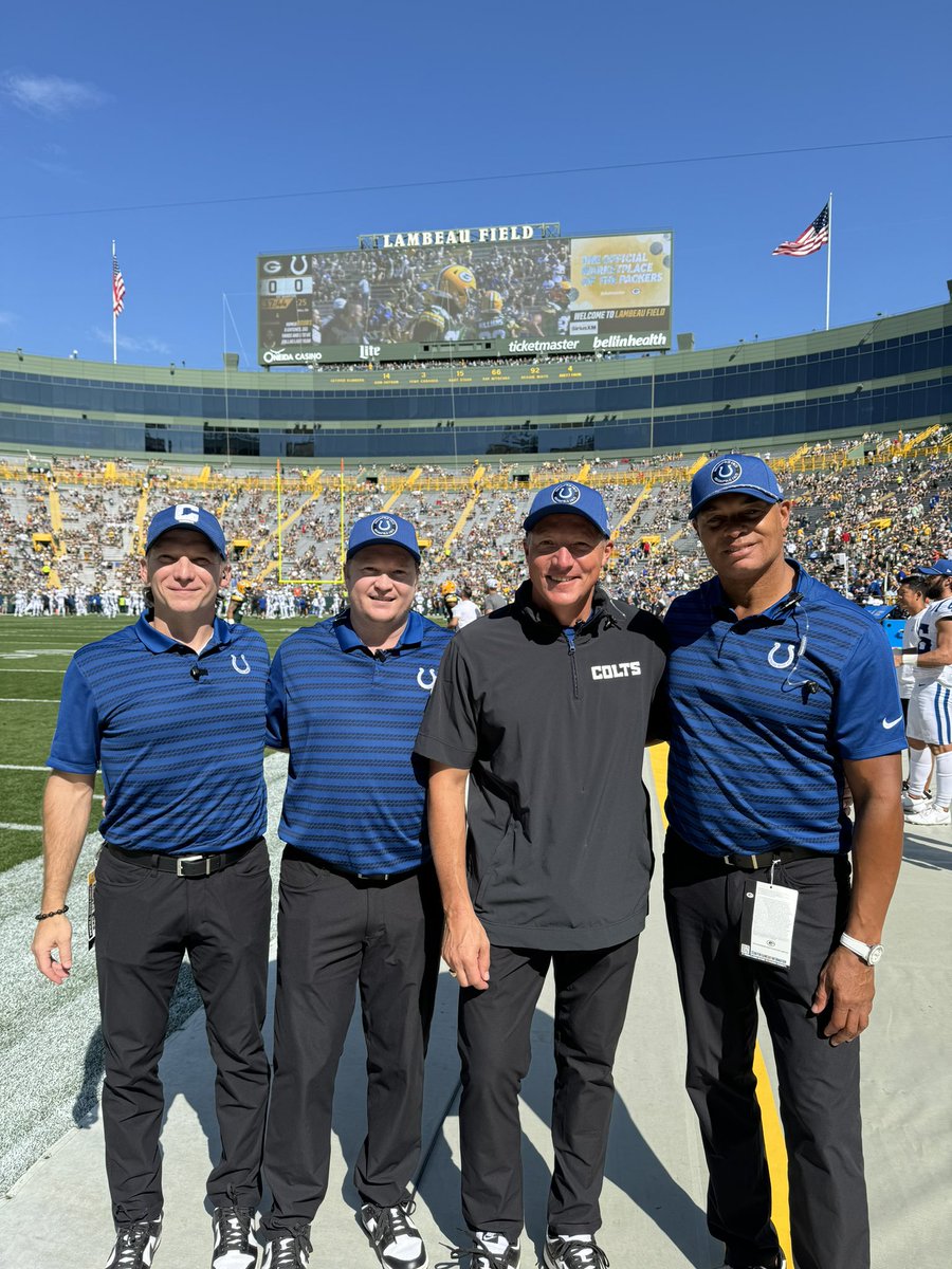 We’re proud to be on the sidelines with the <a href="/Colts/">Indianapolis Colts</a> for over 40 years! A beautiful day at Lambeau Field. Let’s go blue! 

Team physicians: Dr. Thurman Alvey, Dr. Matthew Negaard, Head team physician Dr. Peter Maiers and Dr. Dale Snead.