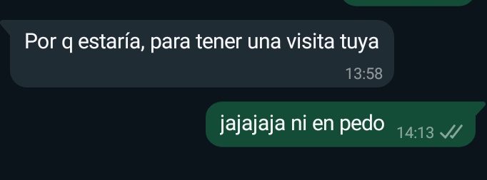 por que será q no me habla nadie?
yo cuando me hablan: