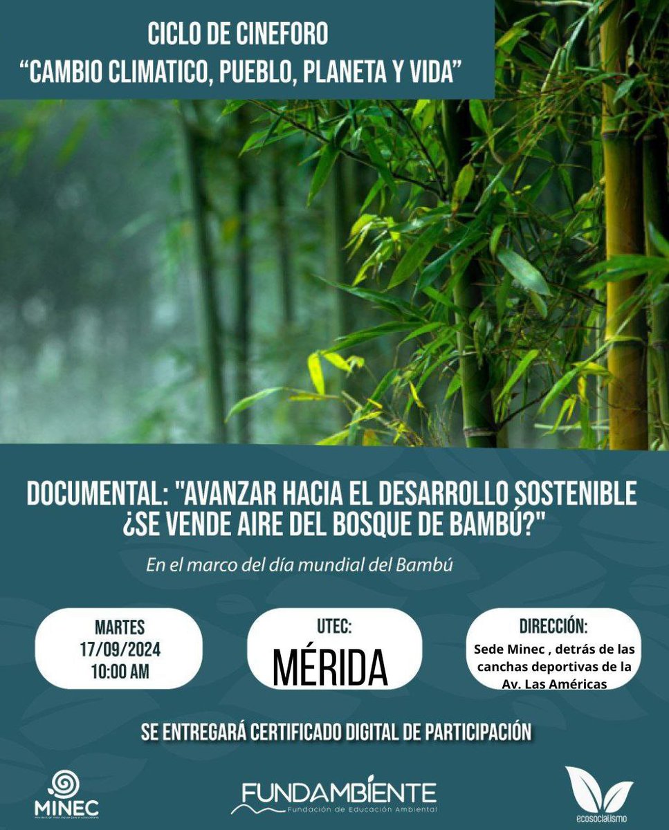 El Ministerio para Ecosocialismo te invita 🌎

MARTES DE FORMACIÓN EN MINEC MÉRIDA 

<a href="/NicolasMaduro/">Nicolás Maduro</a>
<a href="/JosueLorca/">Josué Lorca</a>
<a href="/InparquesMerida/">INPARQUES MÉRIDA🌱</a>
<a href="/RadioMiraflores/">Radio Miraflores</a>
<a href="/conaremerida/">CONARE MÉRIDA</a>
<a href="/torobelisario/">Toro Belisario</a>
<a href="/MinecOficial/">MinecOficial</a>
<a href="/JEHYSONGUZMAN/">JEHYSON GUZMÁN</a>
<a href="/CNPMerida/">CNP Mérida</a>
<a href="/GobMerida/">Gobierno Merida</a>