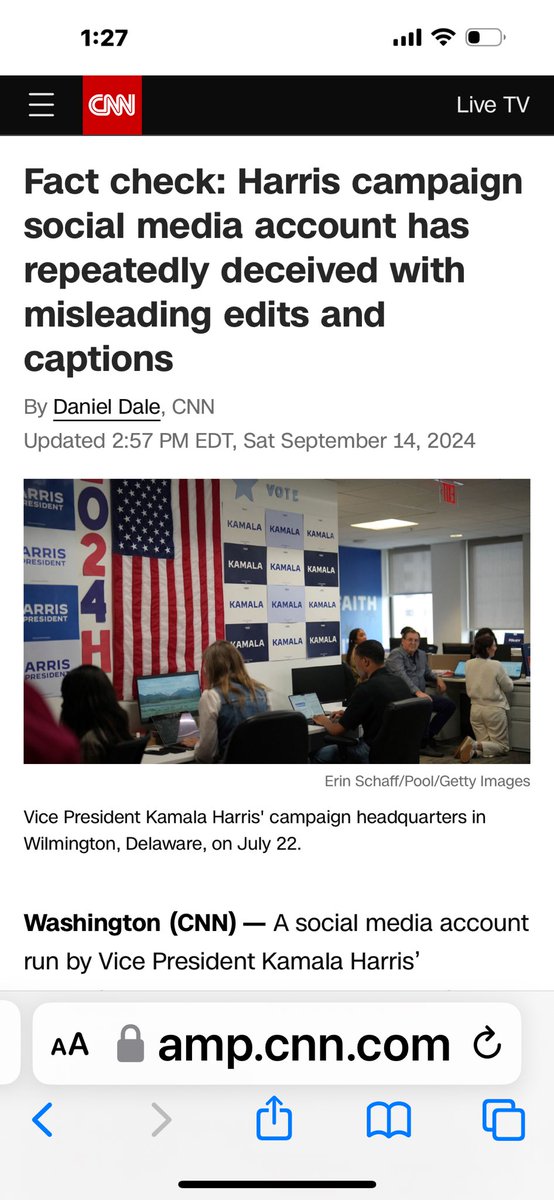 What!!!! CNN admits Kamala is a liar