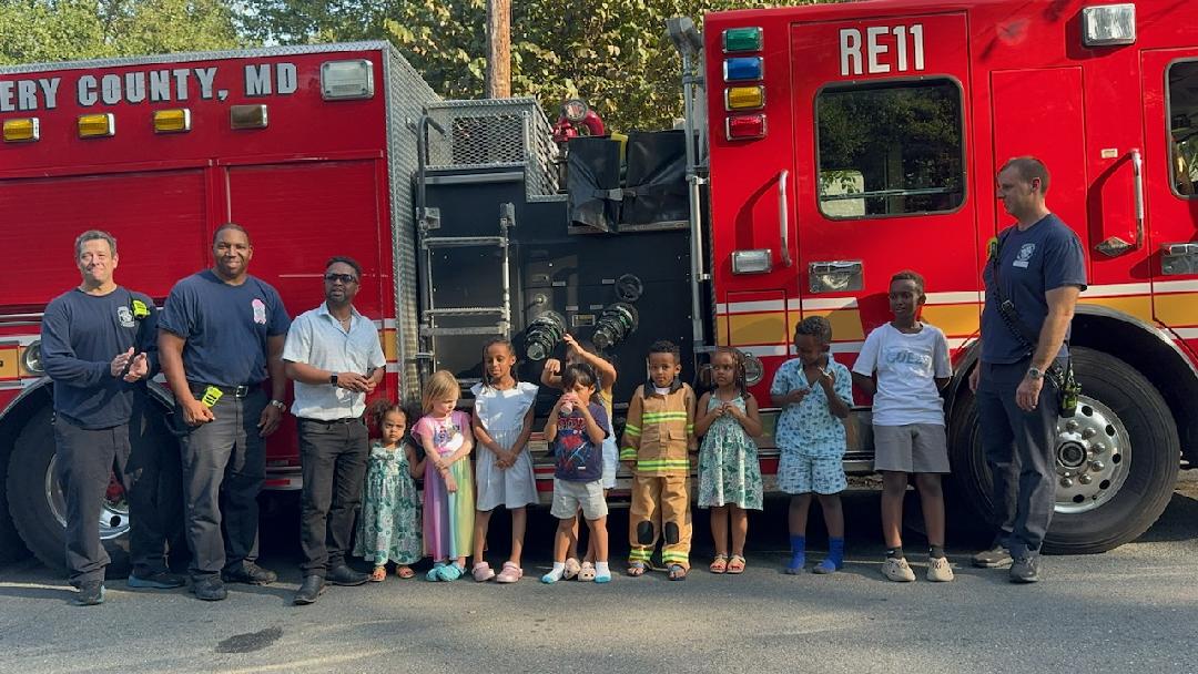 IAFFLocal1664's tweet photo. This is why we love our job!  Station 24B making memories for a special buddy's birthday.  Do you remember a fire truck coming to your birthday party when you were a kid? #iaff #mcfrs #birthday #futurefireman https://t.co/UrYA2hxVQP
