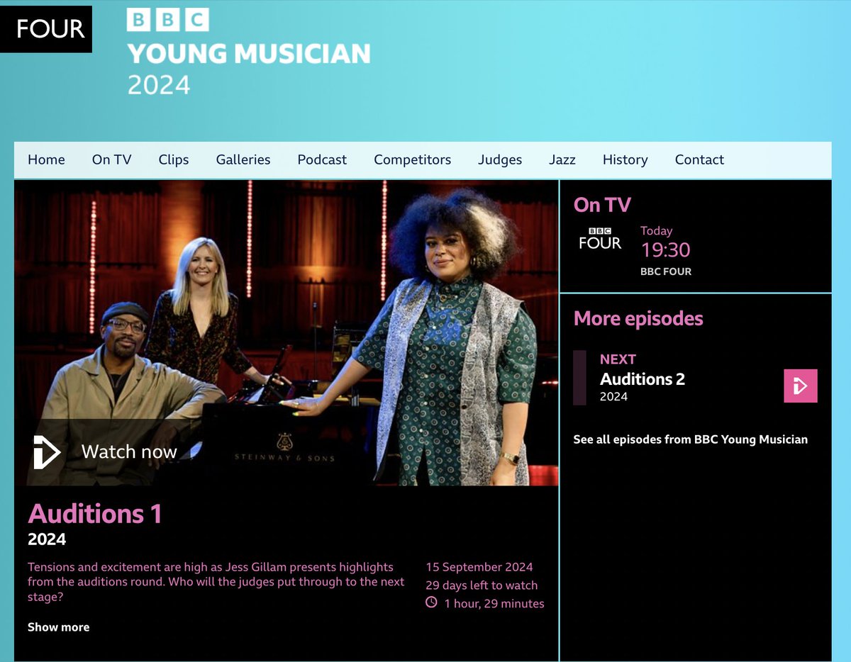 I’m a judge on BBC Young Musician - the OG music competition TV show (est.1978)!

The whole BBC team have been so welcoming, genuinely lovely, &amp; it’s been amazing working with everyone :)

Episode 1 airs tonight, BBC4, 7:30pm GMT &amp; weekly Sunday nights…

bbc.co.uk/programmes/m00…
