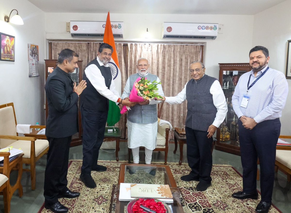 PM Narendrabhai Modi chairs Shri Somnath Trust meeting at Gandhinagar, Gujarat