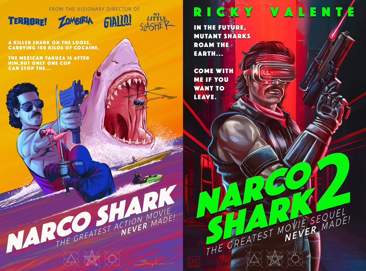 musikedidiable's tweet photo. You can now stream NARCO SHARK, the movie that FILM THREAT  calls 'An original experience for those who enjoy unpretentious trash fun' on Amazon Prime Video!

https://t.co/9IboCQQmPs

and help us make the even crazier sequel NARCO SHARKS over at Kickstarter!

https://t.co/CNiYDPWYjg