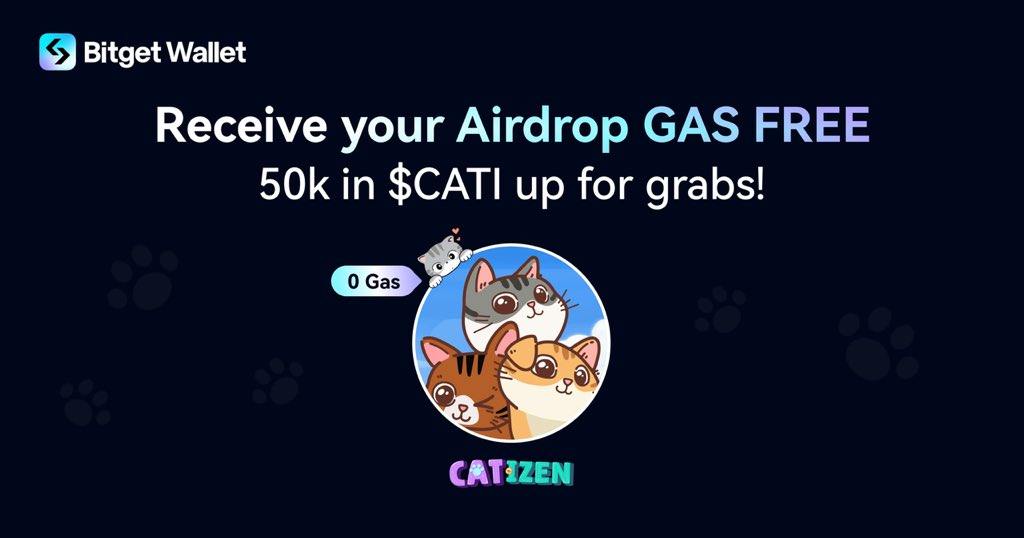 BitgetWalletVN's tweet photo. Thông báo Airdrop Catizenbot trên Bitget Wallet
Nhận airdrop #Catizenbot trên #BitgetWallet với phí gas 0 trên #TON! 🚀
Thời gian diễn ra vào 19/9 - nhận airdrop #Catizen thông qua Bitget Wallet để chia sẻ 50.000 $CATI, cùng với trợ cấp phí gas! 💰 https://t.co/CgDI0rvxAW