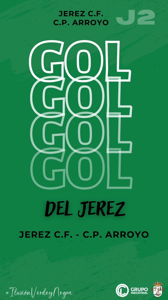 Gooooooooooool de Poti!!!!! Min 58. 3-1 #JerezArroyo #IlusionVerdeYNegra