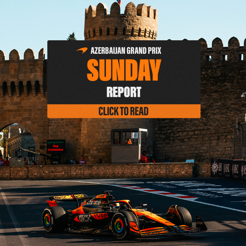 McLarenF1's tweet photo. “P1! I’m so happy to have won my second Grand Prix."

Hear from Lando Norris and Oscar Piastri, as well as Team Principal Andrea Stella, after the Azerbaijan Grand Prix! 🏆

#AzerbaijanGP🇦🇿