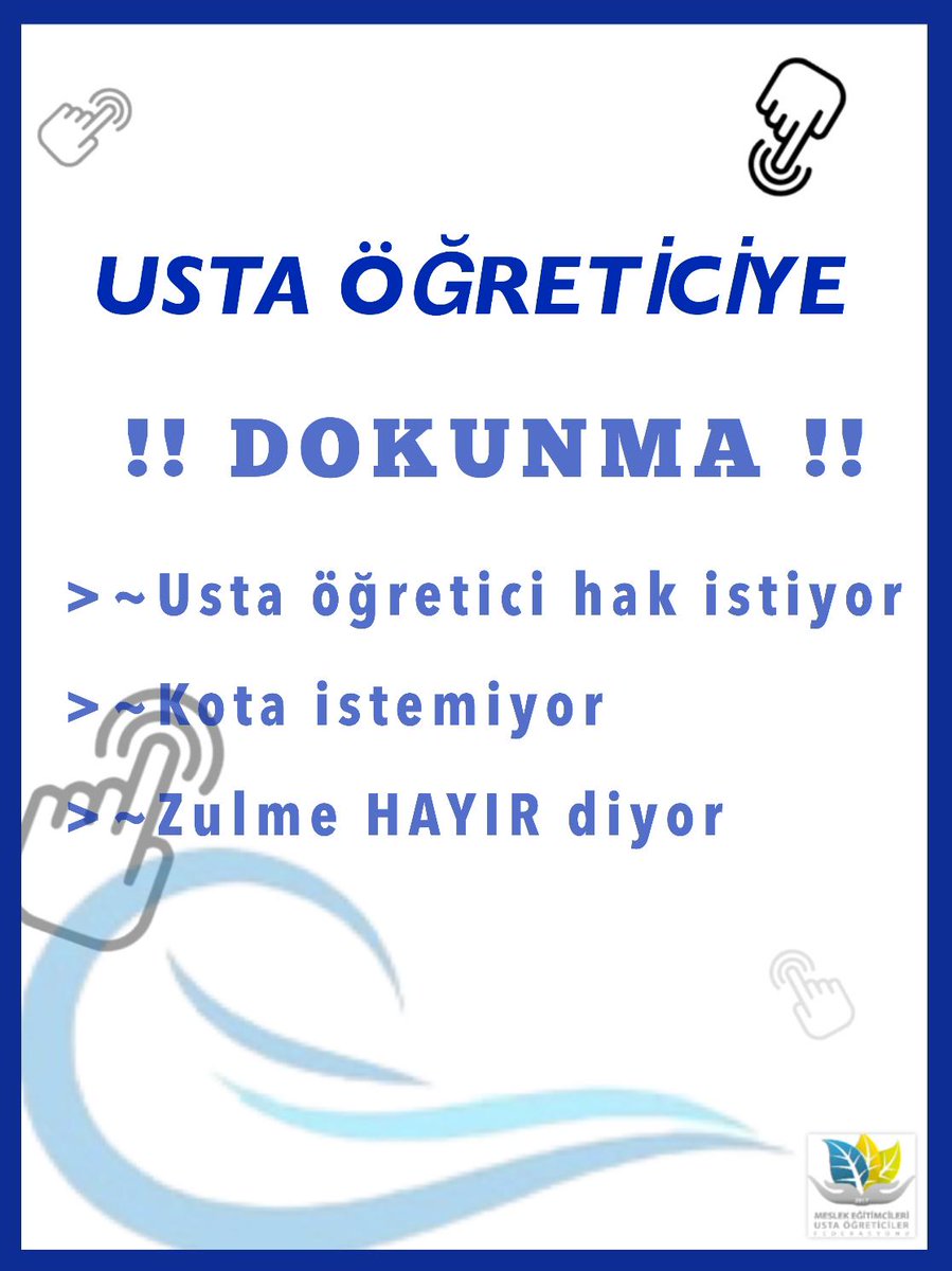 Hediye61820426's tweet photo. #ustaöğreticiyeKİMLİKşart
@RTErdogan 
@dbdevletbahceli 
@_aliyalcin_ 
@TBMMresmi 
@EmineErdogan 
@EgitimBirSen 
@HMBakanligi 
@csgbakanligi
@CelileErenOKTEN
@mebhbogm
@cengizmete
@Yusuf__Tekin https://t.co/pyZ2U2JmBC