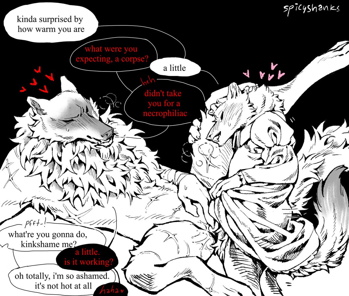 spicyshanks01's tweet photo. (deathbed nsfw)  
 
sir that is unprofessional reaper conduct!!! https://t.co/E3QfEYQ26Z