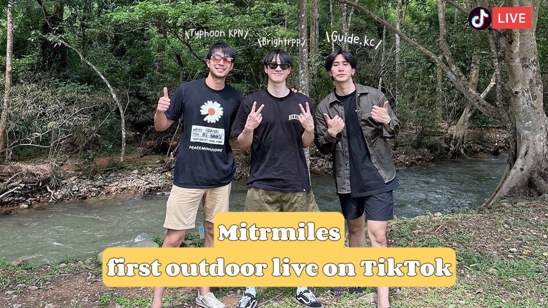 Babbayeol's tweet image. [14092024] #Mitrmiles first outdoor TikTok live

3หนุ่มกับ2ชั่วโมงที่ทำทุกอย่างตั้งแต่กางเต็นท์ กินชาบู ร้องเพลง ดีดกีตาร์🏕️

#guidekc #Brightrpp #typhoonKPN #มิตรไมล์ 

Link: youtu.be/bktgxWpQZHk?fe…