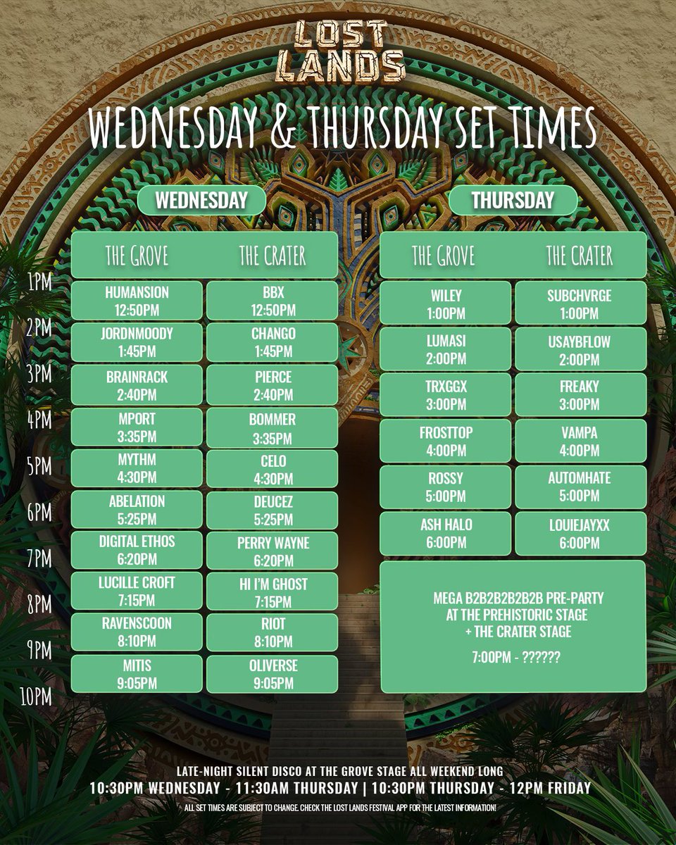 lost_lands's tweet photo. We’re looking forward to an amazing 5 days of music! 🦕

Lost Lands is SOLD OUT, but limited early entry and parking passes are still available. See you soon, headbangers! https://t.co/mWN9GHwSXn