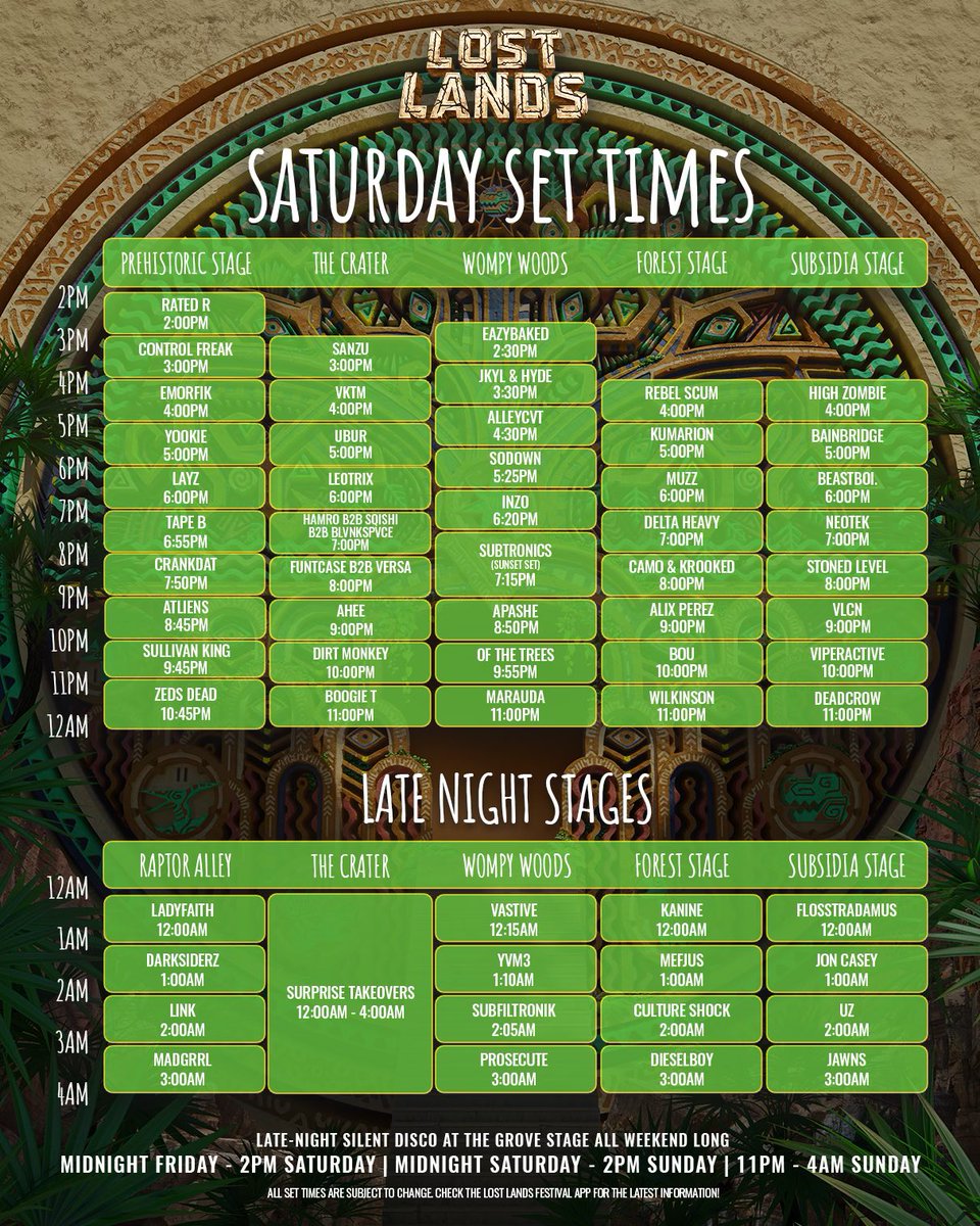 lost_lands's tweet photo. We’re looking forward to an amazing 5 days of music! 🦕

Lost Lands is SOLD OUT, but limited early entry and parking passes are still available. See you soon, headbangers! https://t.co/mWN9GHwSXn