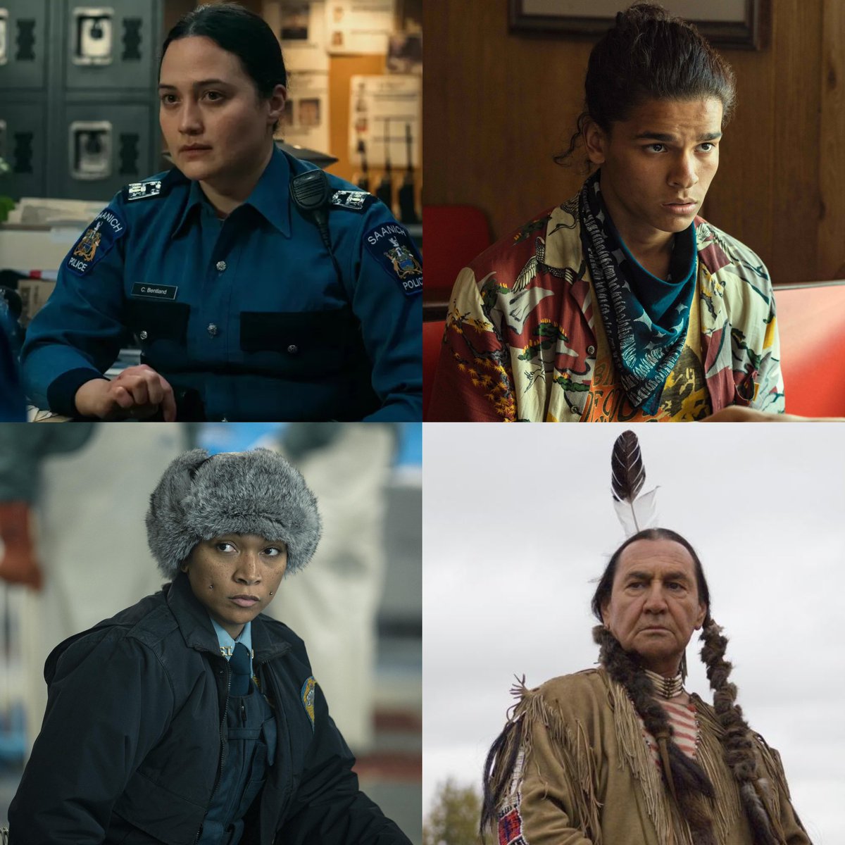 Lily Gladstone, D'Pharaoh Woon-A-Tai and Kali Reis are the first Indigenous  actors in 17 years to land acting nominations at the #EMMYs August  Schellenberg was the first in 2007 for his performance, image size:1200x1200