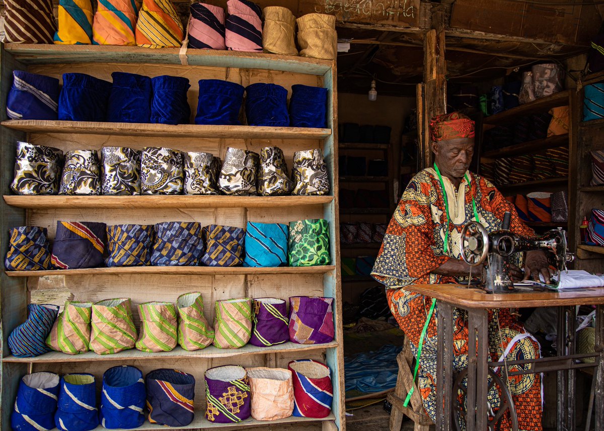 On 27th August 2024, I met Baba Onifila, a master cap maker with 45+ years of experience. His meticulously arranged shop caught my eye. Dedication and passion in every stitch. Ibadan's unsung heroes. 

Ibadan. 
©️2024