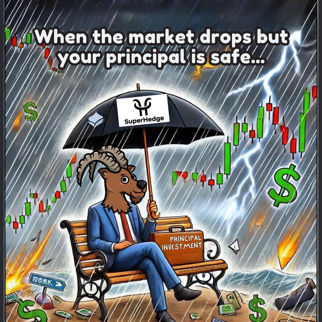 superhedgeio's tweet photo. When the market drops but your principal is safe ๐ผ
#SuperHedge has got your back! ๐ช๐
๐ https://t.co/GHSC9ykFNc
#DeFi #PrincipalProtected
Subscribe here: https://t.co/K75pA18xy8 https://t.co/r31HCK4BXw