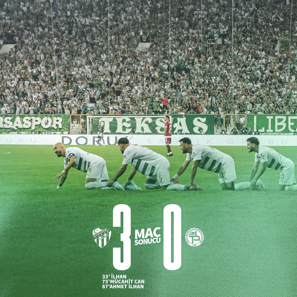🐊🔥Maç Sonucu: Bursaspor 3-0 Tokat Bld Plevne Spor

#BSvTB