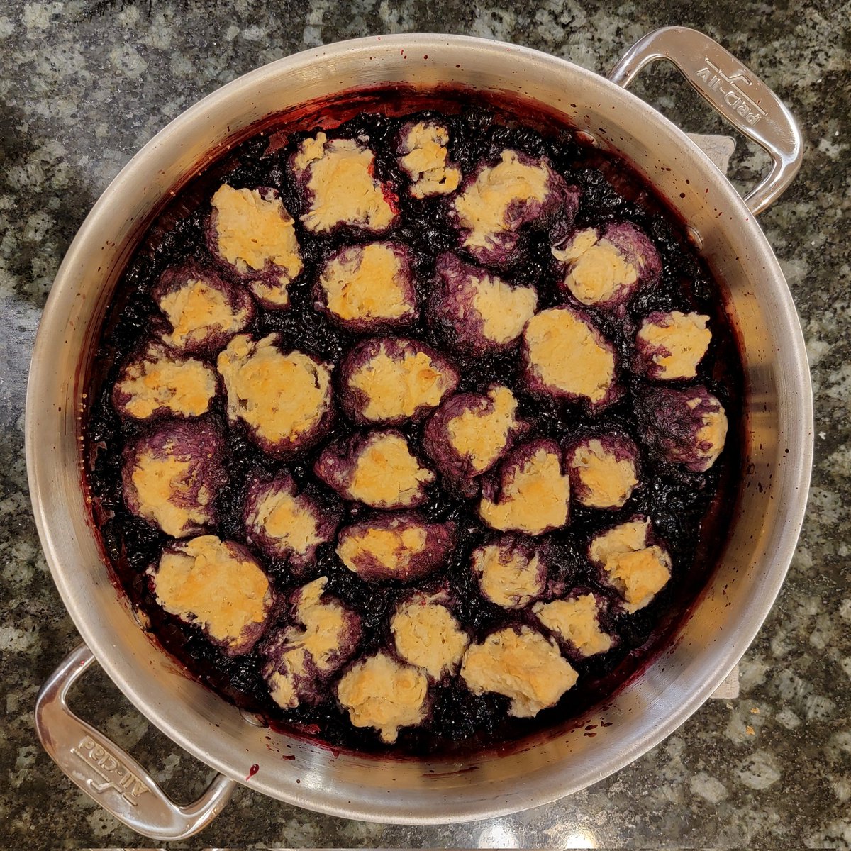 Dendritic_View's tweet photo. A bit of a take on an old-school classic - Earl Grey Haskap Grunt - just stupid good 

(Alton Brown recipe with a couple of tweaks)

#Haskaps https://t.co/KExuzi5CmK