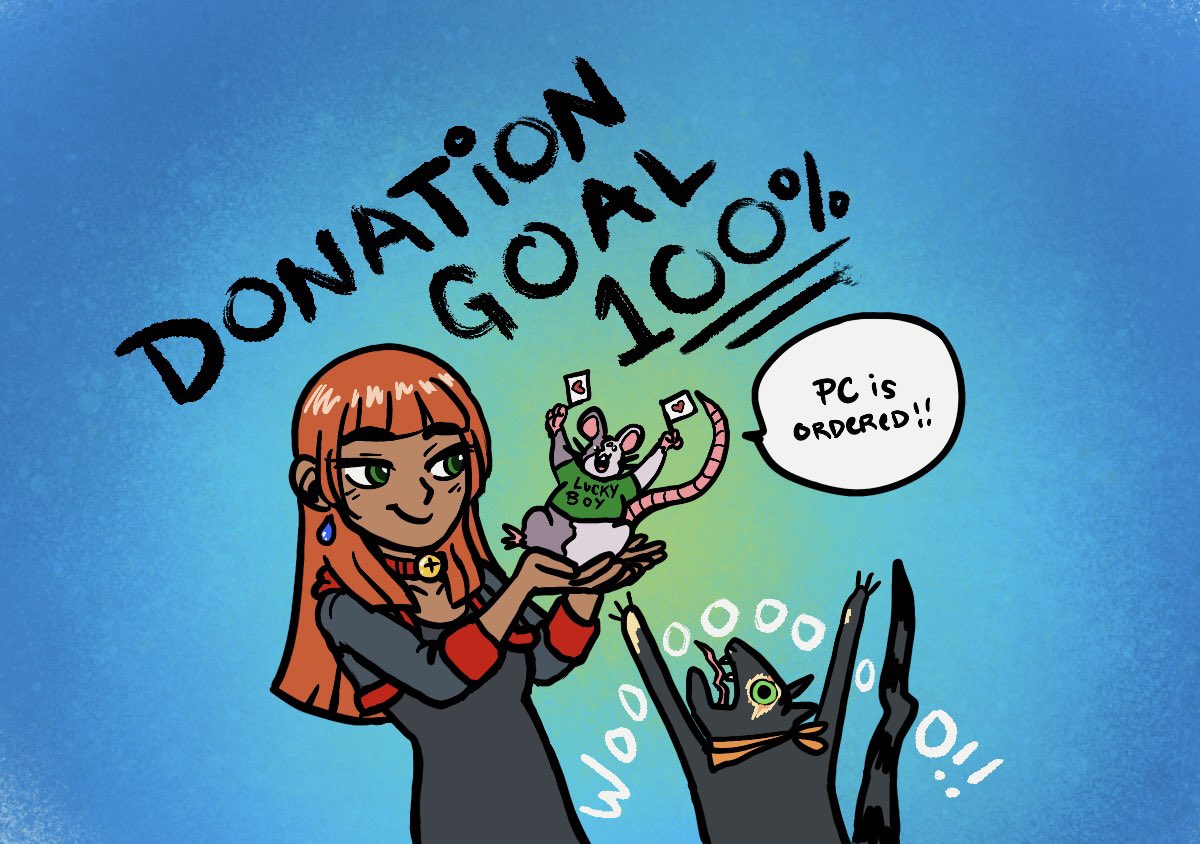 SpaghettiHarri3's tweet image. Thank you to everyone who helped us reach goal last week!!! I wanted give doodle so I waited to post!

We still got gaming to do!!! We see yall in about a hour!! 🐈‍⬛❤️🍊