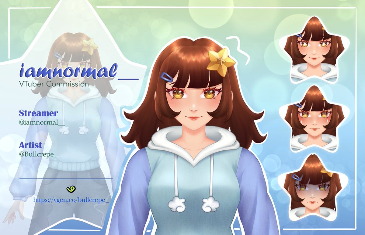 BullCrepe_'s tweet photo. #VGenComm VTuber model for @iamnormal__❣️

#commissionart #Vtuberartist https://t.co/CYpXYOGu9p