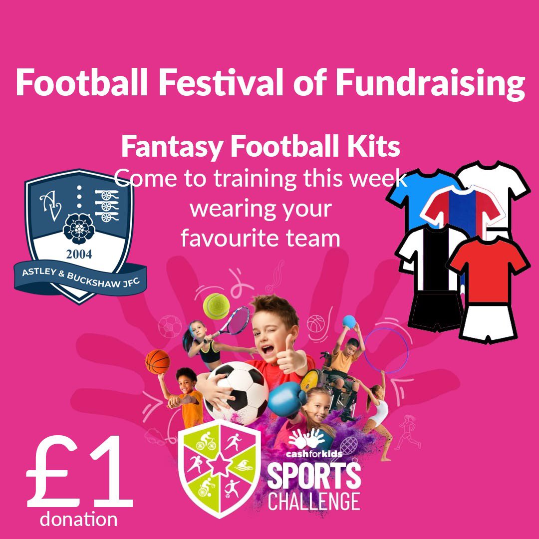 UPDATE: Our <a href="/cashforkidsLANC/">Cash for Kids Lancashire</a> Sports Challenge gets underway from Monday 16th!

We're inviting our players to come to training this week dressed as their footballing heroes for a £1 donation.
Think "own clothes day" at school - except you're coming in your own kits.