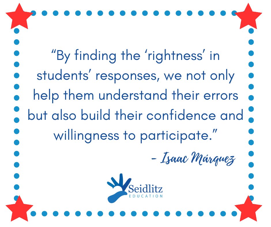 Seidlitz Education (@seidlitz_ed) on Twitter photo New on the #SeidlitzBlog, <a href="/iMarquezEDU/">Isᴀᴀᴄ Mᴀ́ʀǫᴜᴇᴢ</a> demystifies what it means to find the "rightness" in every student's answers. seidlitzblog.org/2024/09/18/fin… New on the #SeidlitzBlog, <a href="/iMarquezEDU/">Isᴀᴀᴄ Mᴀ́ʀǫᴜᴇᴢ</a> demystifies what it means to find the "rightness" in every student's answers. seidlitzblog.org/2024/09/18/fin…