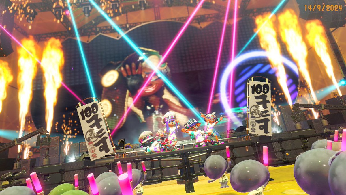 k7_phoenix's tweet image. Catching W's with the gang #Grandfestival #Splatoon3