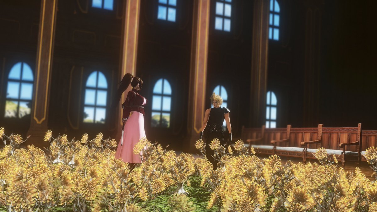 GenXpso2's tweet photo. Flowers blooming in the church 
#PSO2NGS #FinalFantasyVII https://t.co/zsooH5d9CH