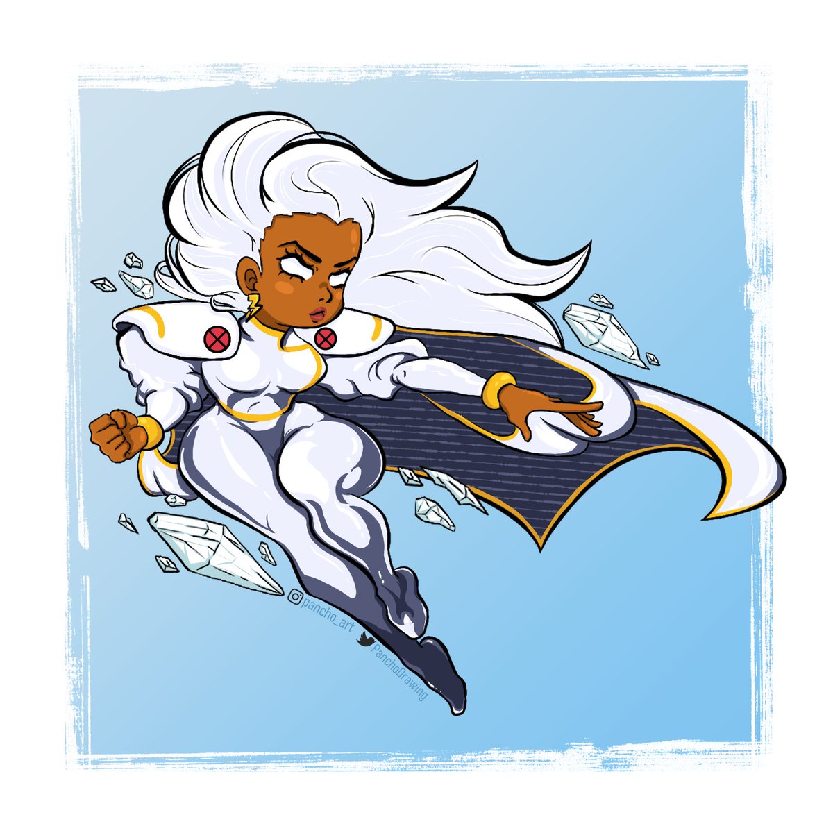 PanchoDrawing's tweet image. MvC2 Storm  sticker design
#MVC2isfree #capcom #xmen #digitalart