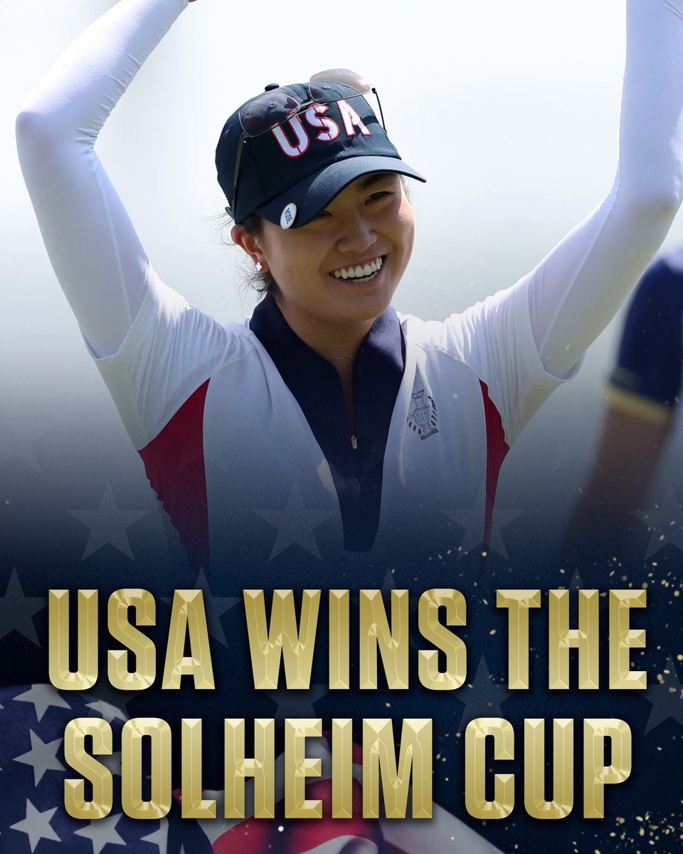 THE UNITED STATES WIN THE SOLHEIM CUP FOR THE FIRST TIME SINCE 2017! 🏆🇺🇸