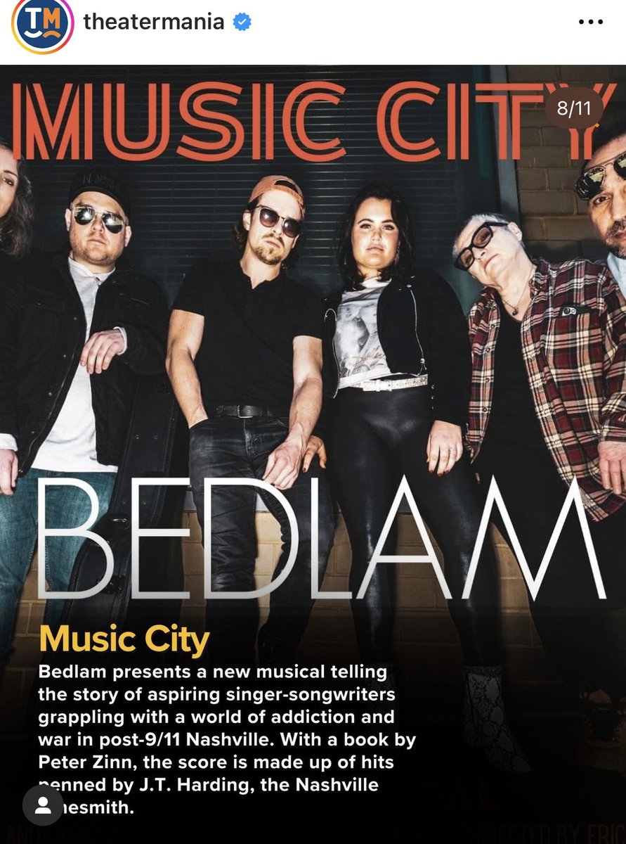Thanks <a href="/TDFNYC/">TDF</a> 🎉 Don’t miss MUSIC CITY this fall! Bedlam.org for tix