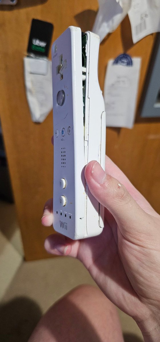 this is the first Wii remote (without the motion plus inside) I broke today
