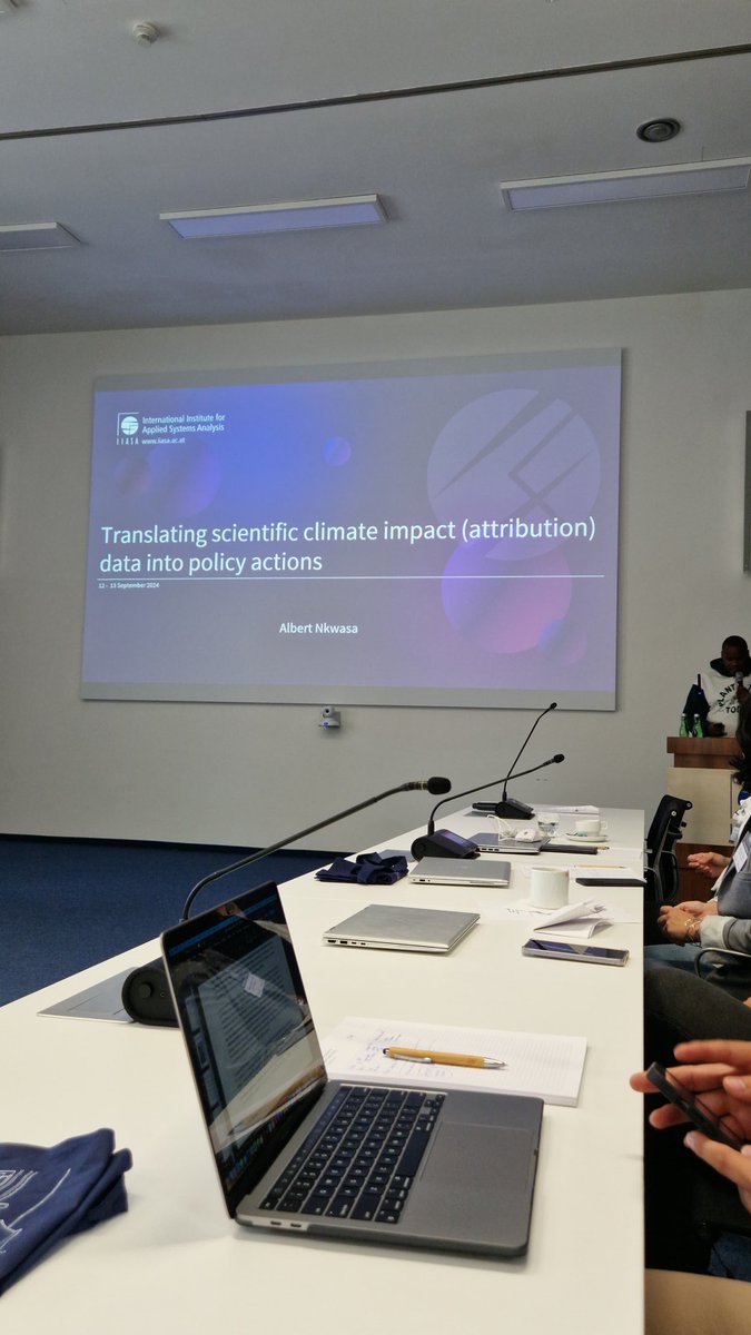 nkwasa99's tweet photo. Amidst the heavy rains and winds in Vienna, we had a productive PROCLIAS WG4 Workshop at ⁦⁦⁦@IIASAVienna⁩ . Looking forward to collaborative works on translating climate impact (attribution) data into actionable policies. @climateimpacts_⁩ https://t.co/EdmAgm0pqZ