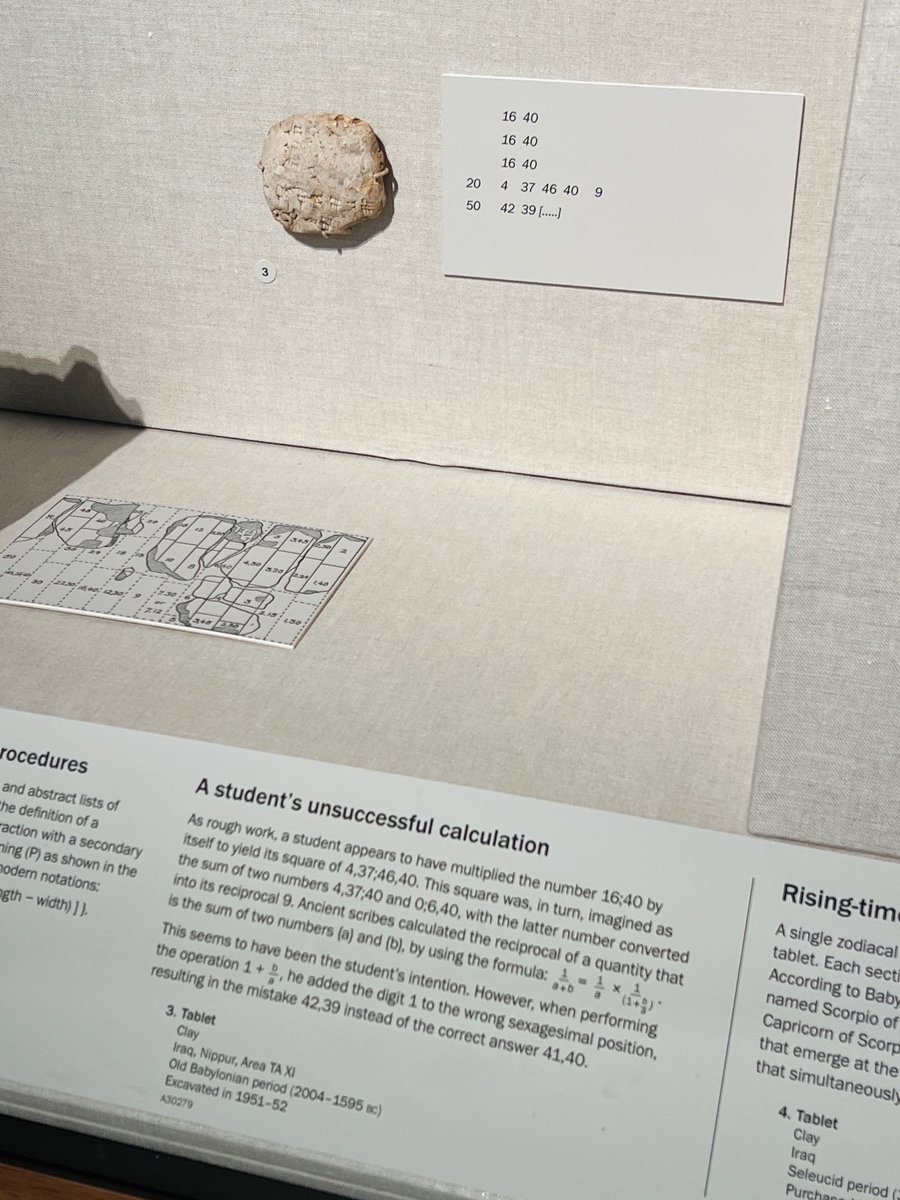 imagine, you're a kid working out your maths, you make a mistake, and 4000 years later, it's in a museum 🙁.