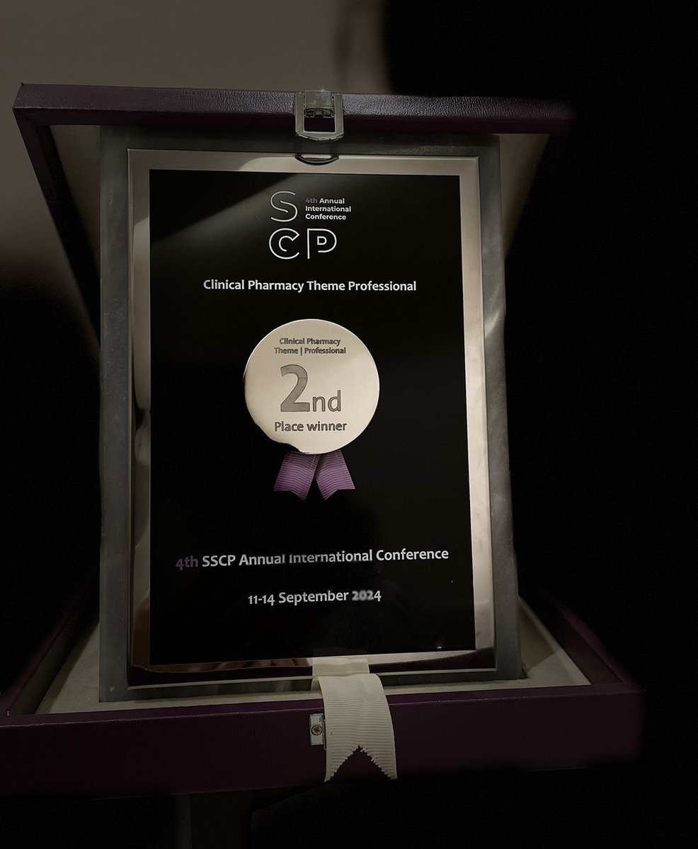 بفضل الله، تحققت جهودنا في قصة نجاح حيث حصلنا على المركز الثاني🥈 
في مسابقة الملصقات البحثية العلمية.
شكراً لكل من ساهم في هذا النجاح🤍🤍.

#SSCP24