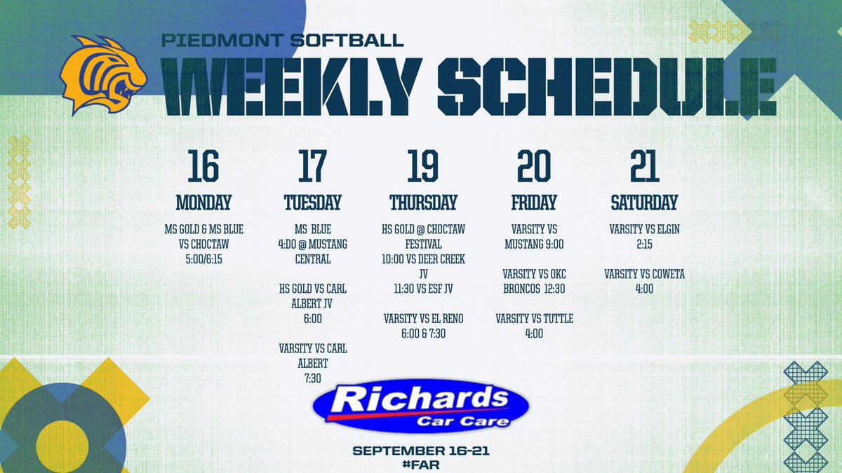 Piedmont HS Softball tweet media