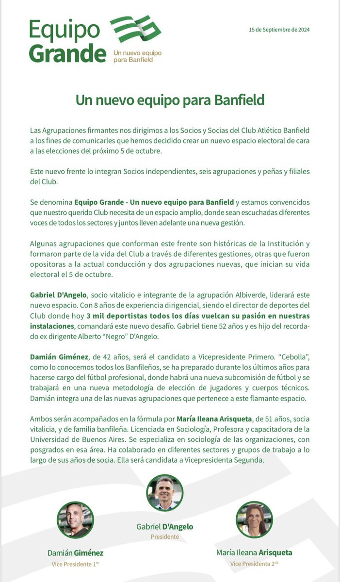 Unión Banfileña tweet media