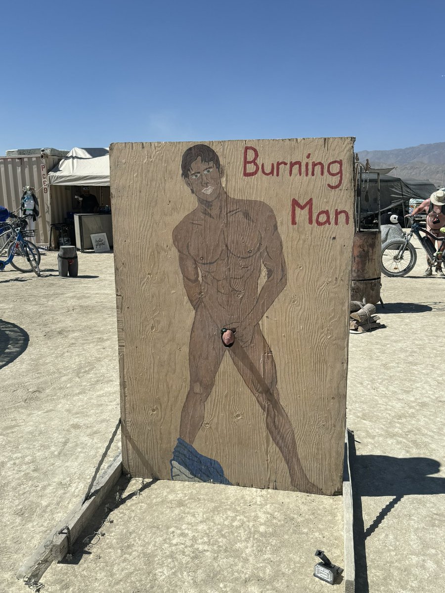 Seen at #BurningMan #exhibition #nudity #public