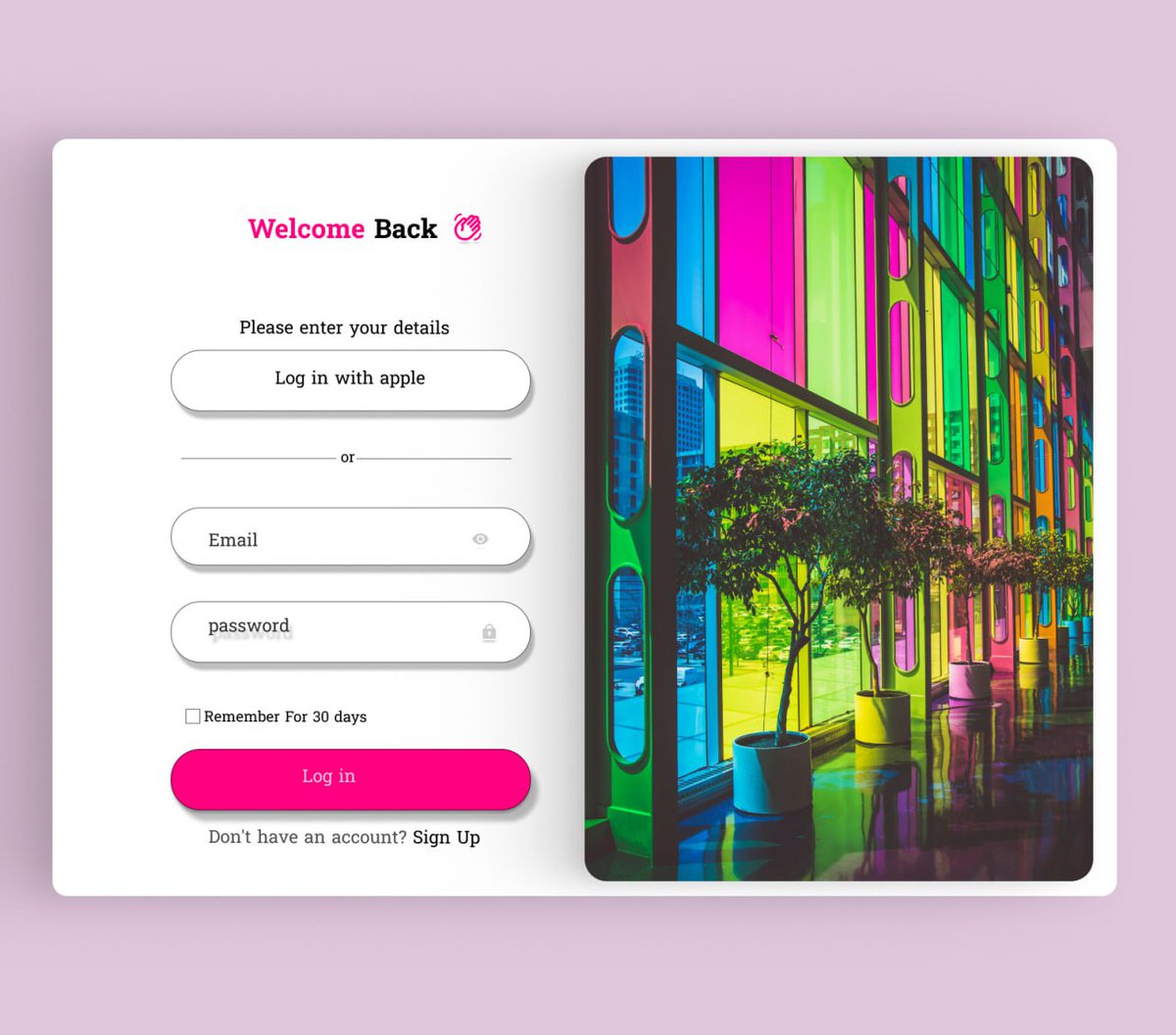 fnou1002's tweet photo. Day 1- Sign up Page for desktop.
#DailyUI

#تحدي_١٠٠_يوم_Ui https://t.co/zaP43ktNPN