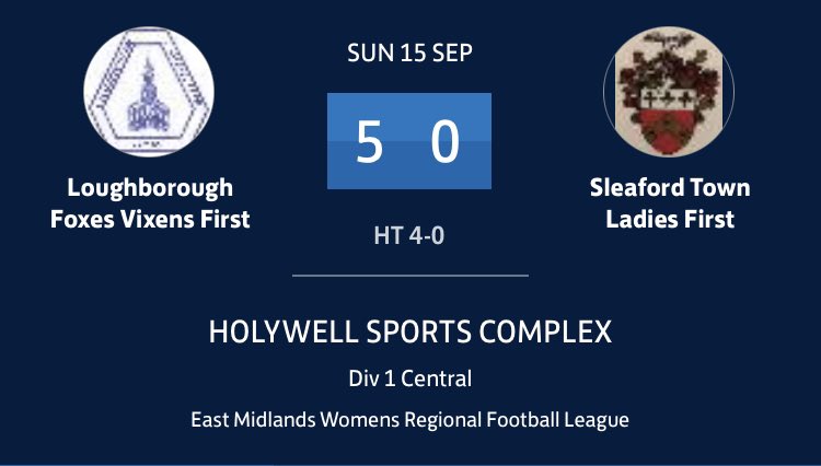 First home game of the season and Vixens secure another 3 points with a 5-0 Victory over Sleaford Town Ladies.

Goals
Noble ⚽️⚽️
Jones ⚽️⚽️
Alexander ⚽️