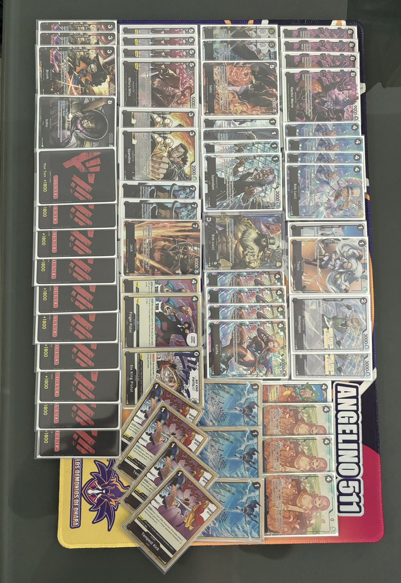 Estamos listos para OP-08🤩 parece que será una season muy variada así que toca probar de todo! 

Que otro deck recomiendan probar ?🤔

#OnePiece #TCG