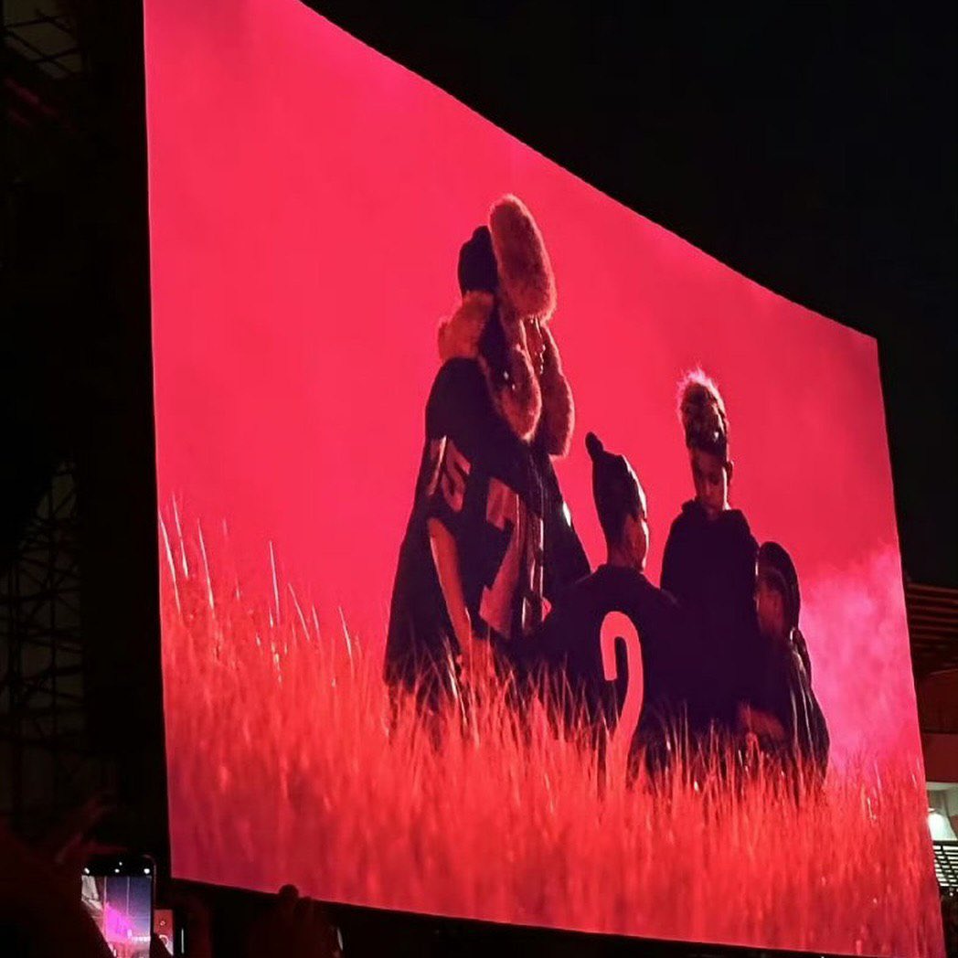 Totally, Kanye West played more than 90 songs during three hours concert. 

FULL HAIKOU VULTURES LP SETLIST -

[INTRO] -
01. FRIED

[VULTURES 1] -
02. STARS
03. PAID
04. TALKING (ft. James Blake, North West)

[DEMENTIA ATTACK] --- ------- -----

[INTRO] -
05. FRIED (ft.