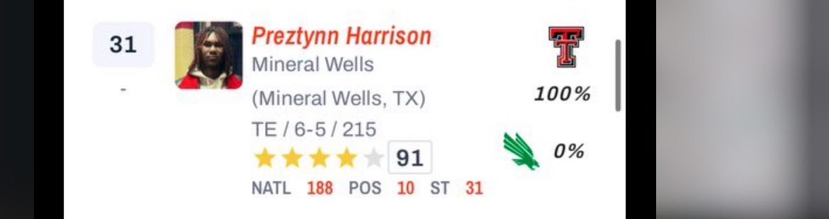 Detavionbates6's tweet photo. Wake em up 0😴@JoeyMcGuireTTU @CoachCochranTTU @CoachKennyPerry @MaxPreps @MikeRoach247 @Coach_Scott31 @247recruiting @EasternHillsFB https://t.co/HWiuQBB80b