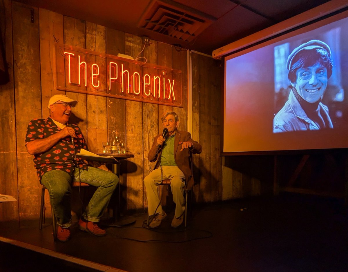 prodnose's tweet image. An absolutely exhilarating afternoon spent interviewing Melvyn Hayes for @TalkingPicsTV - a man of whipcrack mind &amp;amp; total recall. 
He even disclosed the reason for his ever present trilby in the Cliff films. An absolute pleasure of a gig.
(pic via @MorrisBrightMBE )